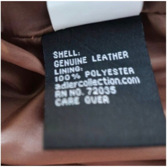 Mens Vtg Brown 100% Leather Button-Up Jacket With Lining & Inside Pocket - Picture 10 of 11